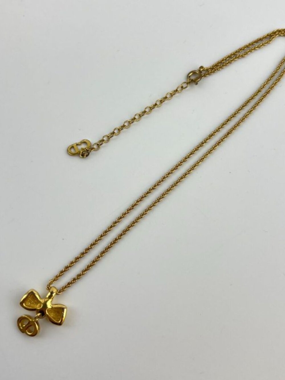 Dior Necklace Pendant Logo Gold Vintage - Picture 4 of 9